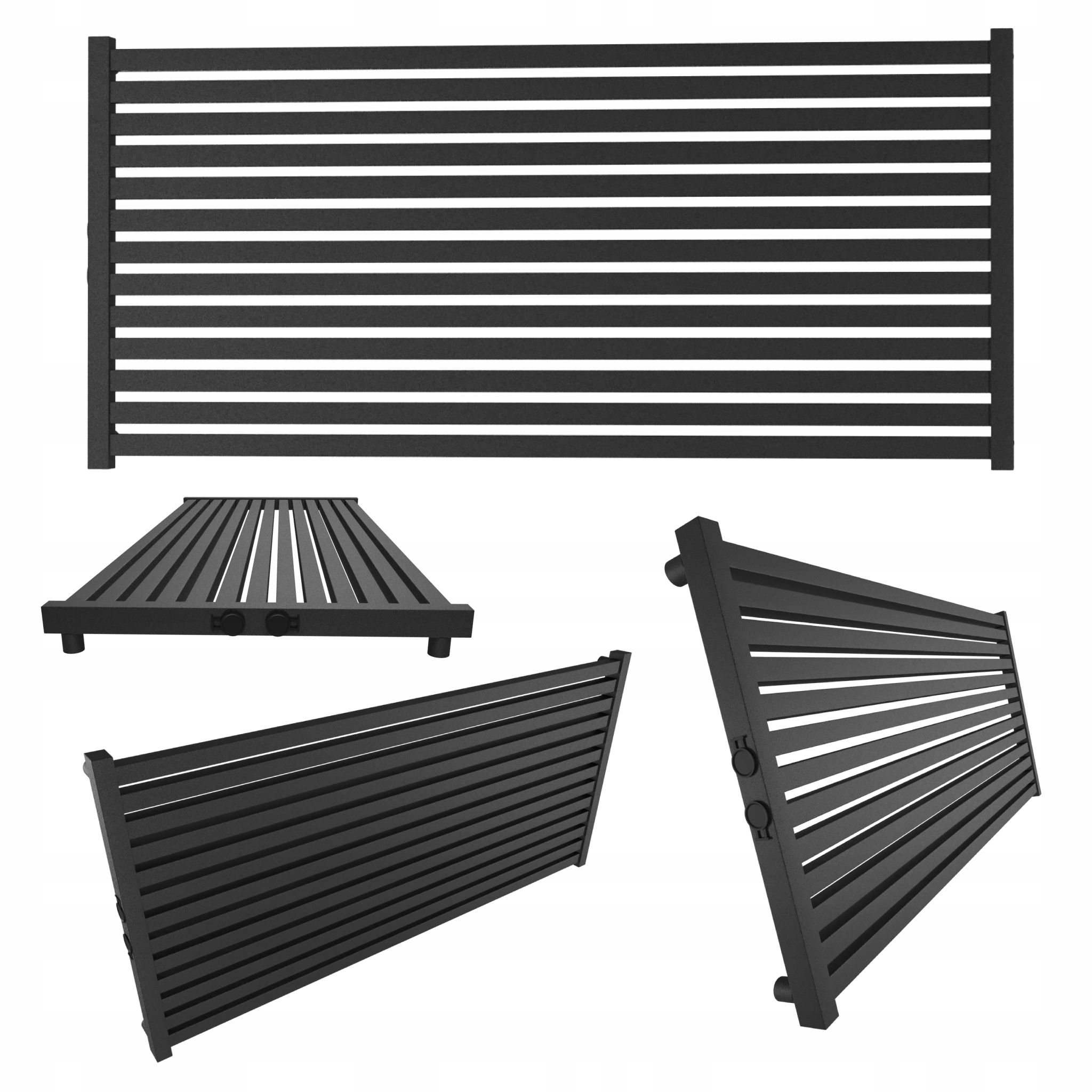 Dekorativní radiátor úrovně Radiator 140x61 Černá Struktura