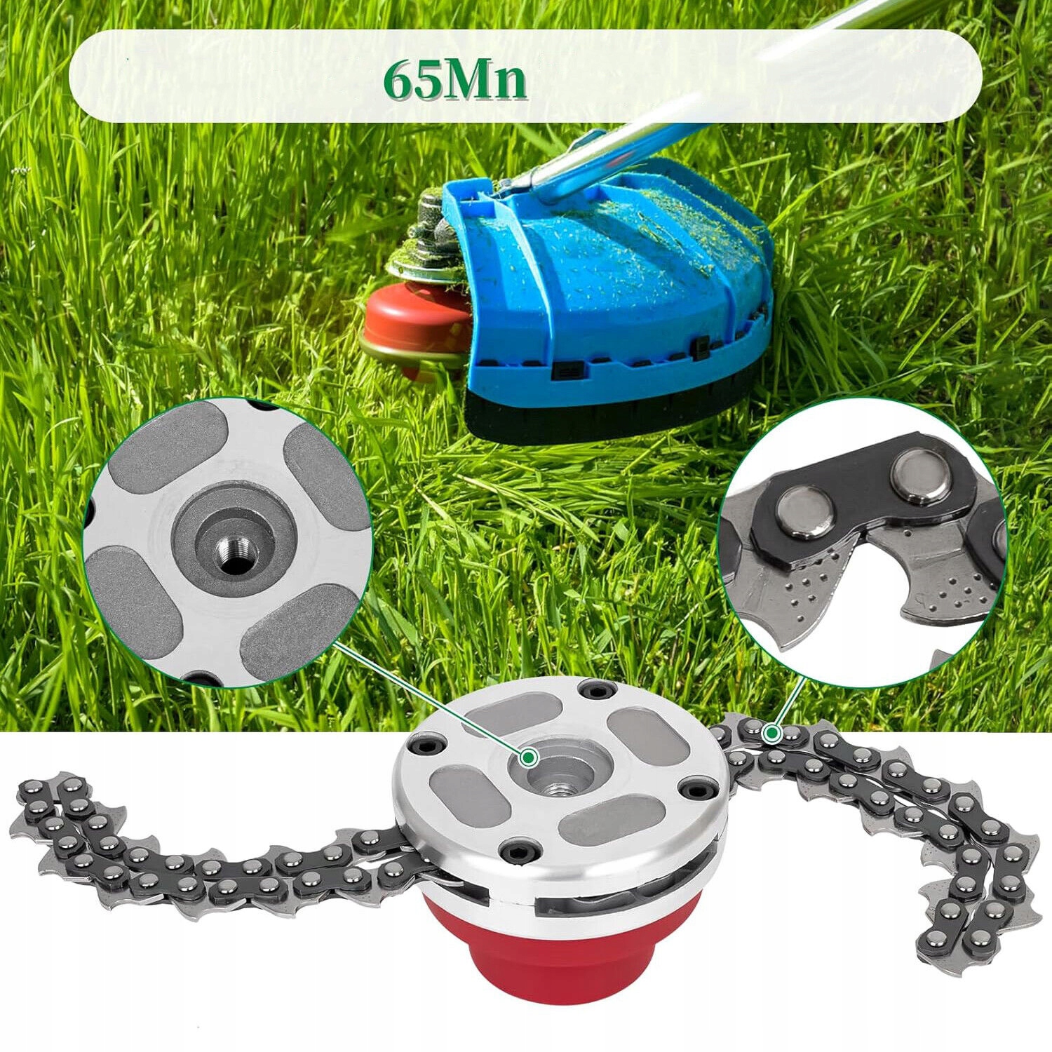 GŁOWICA TRYMERA, GŁOWICA DO PRZYCINANIA, GŁOWICA ŁAŃCUCHOWA DO PODKASZARKI Marka bez marki