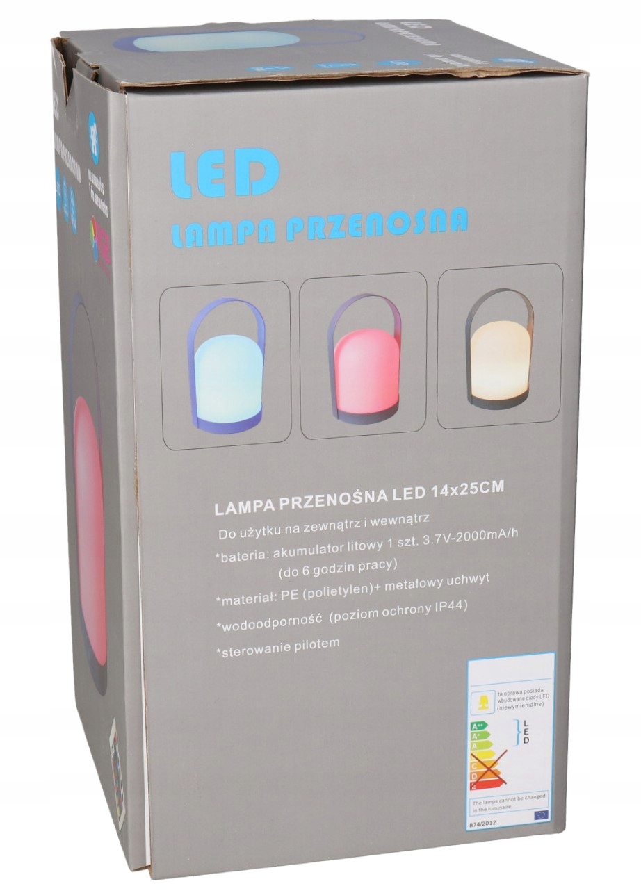 LAMPA LED PRZENOŚNA DO OGRODU NA BALKON TARAS Kod producenta LRG02