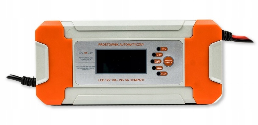 PROSTOWNIK AKUMULATOROWY Z LCD 12V 10A / 24V 5A