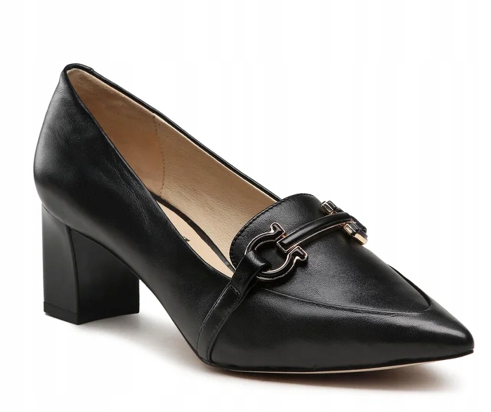 Caprice Dámské Černé Kožené Lodičky 37,5 6AC