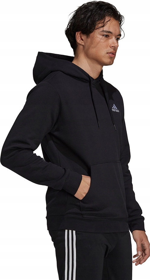 Pánská Mikina Adidas Essentials Fleece Klokanka Černá vel M