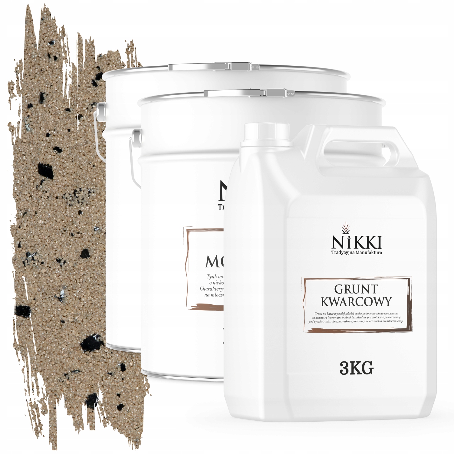 Mozaiková Omietka Živicová Bronzová Svetlá Čierna Mika M92 Sada 2x12,5KG Základný Náter