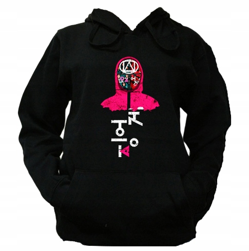 

L Bluza Kaptur Damska Squid Game Serial Gra Wzory