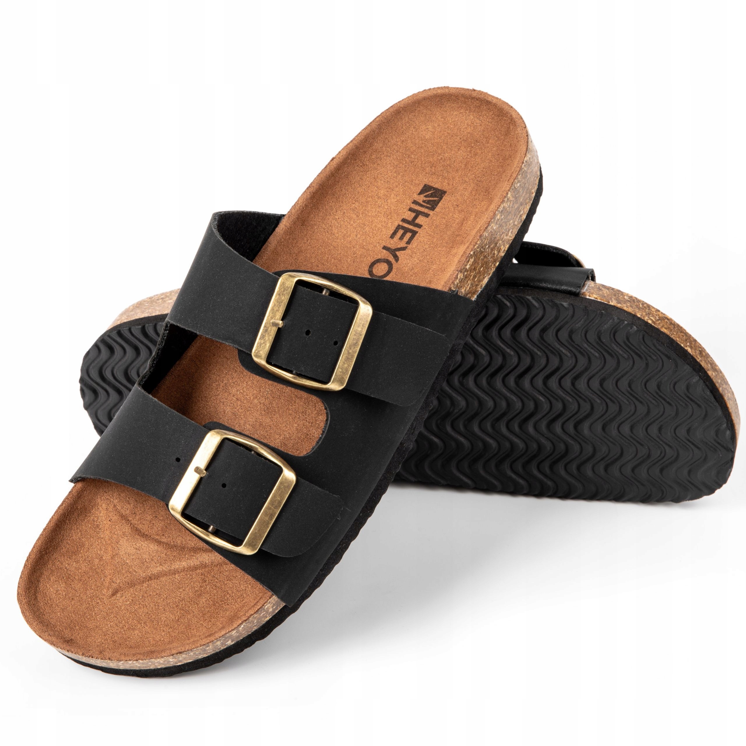 KLAPKI DAMSKIE HEYO PROFILOWANE KORKOWE KOMFORTOWE Z KLAMRĄ 39 Marka inna