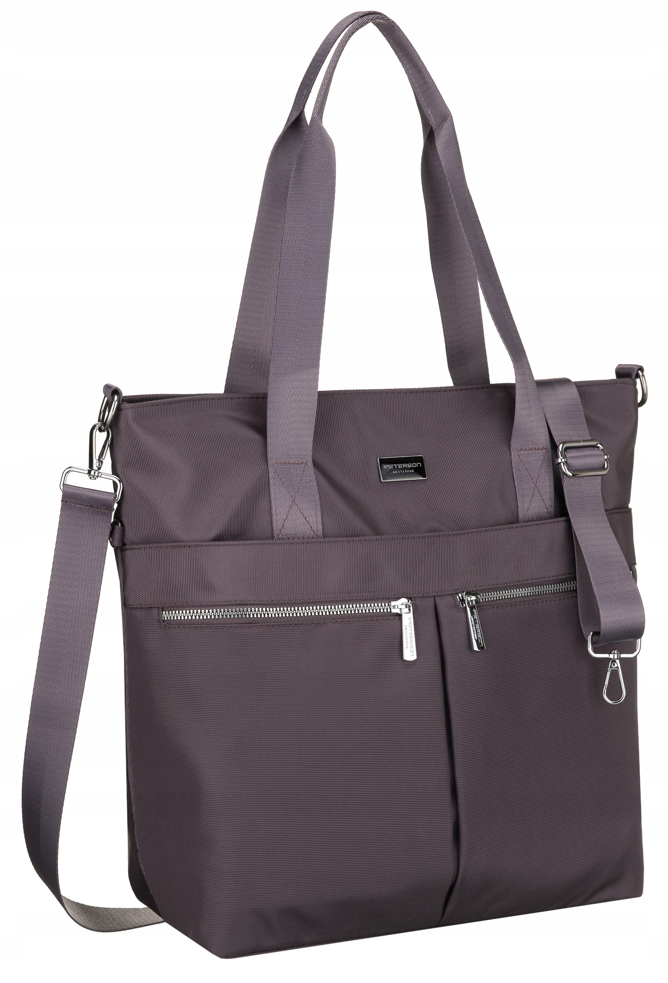 Torebka damska Peterson na zamek duża torba sportowa na ramię długi pasek