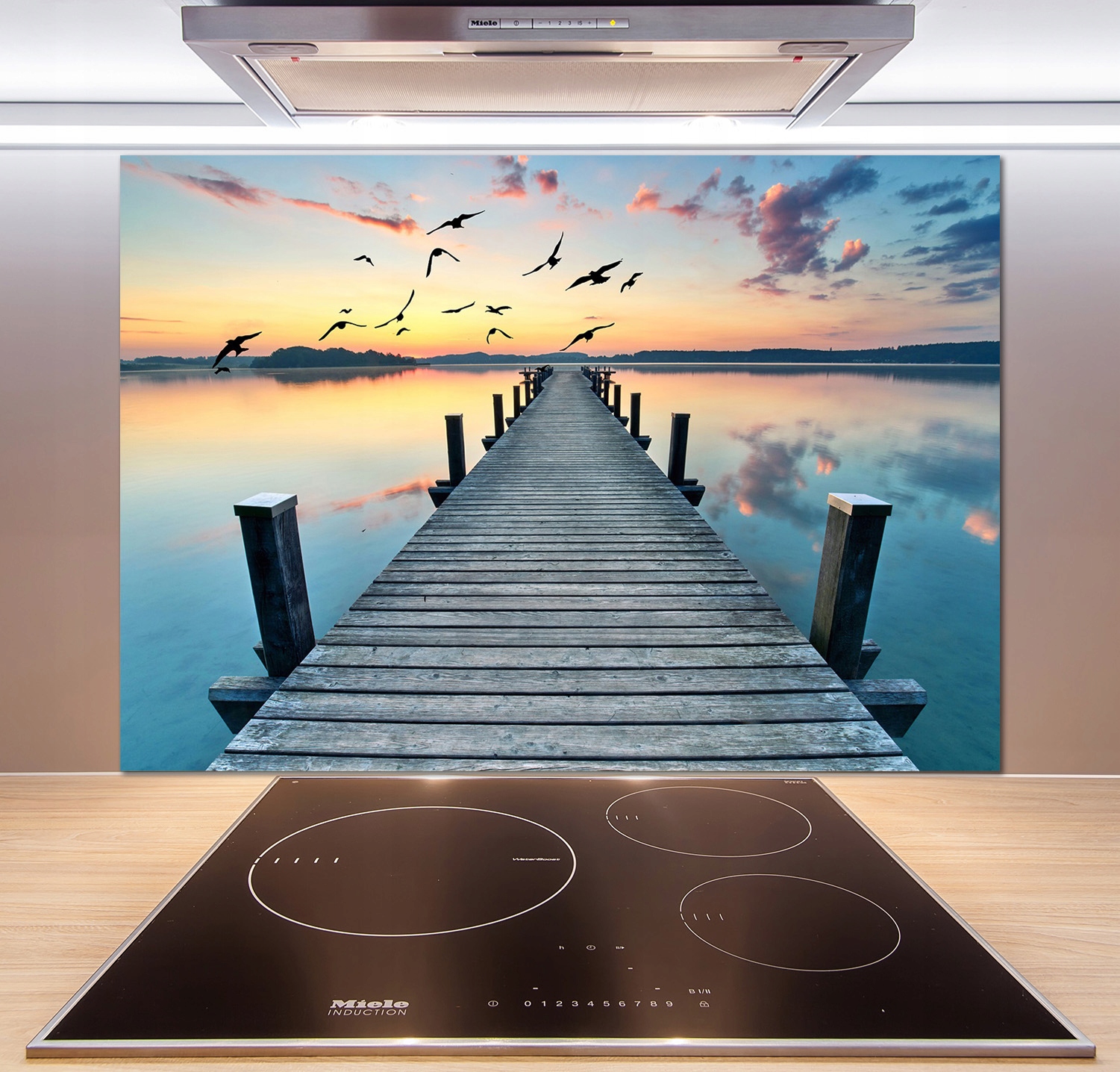 

Panel do kuchni Drewniane molo 100x70 cm + Klej