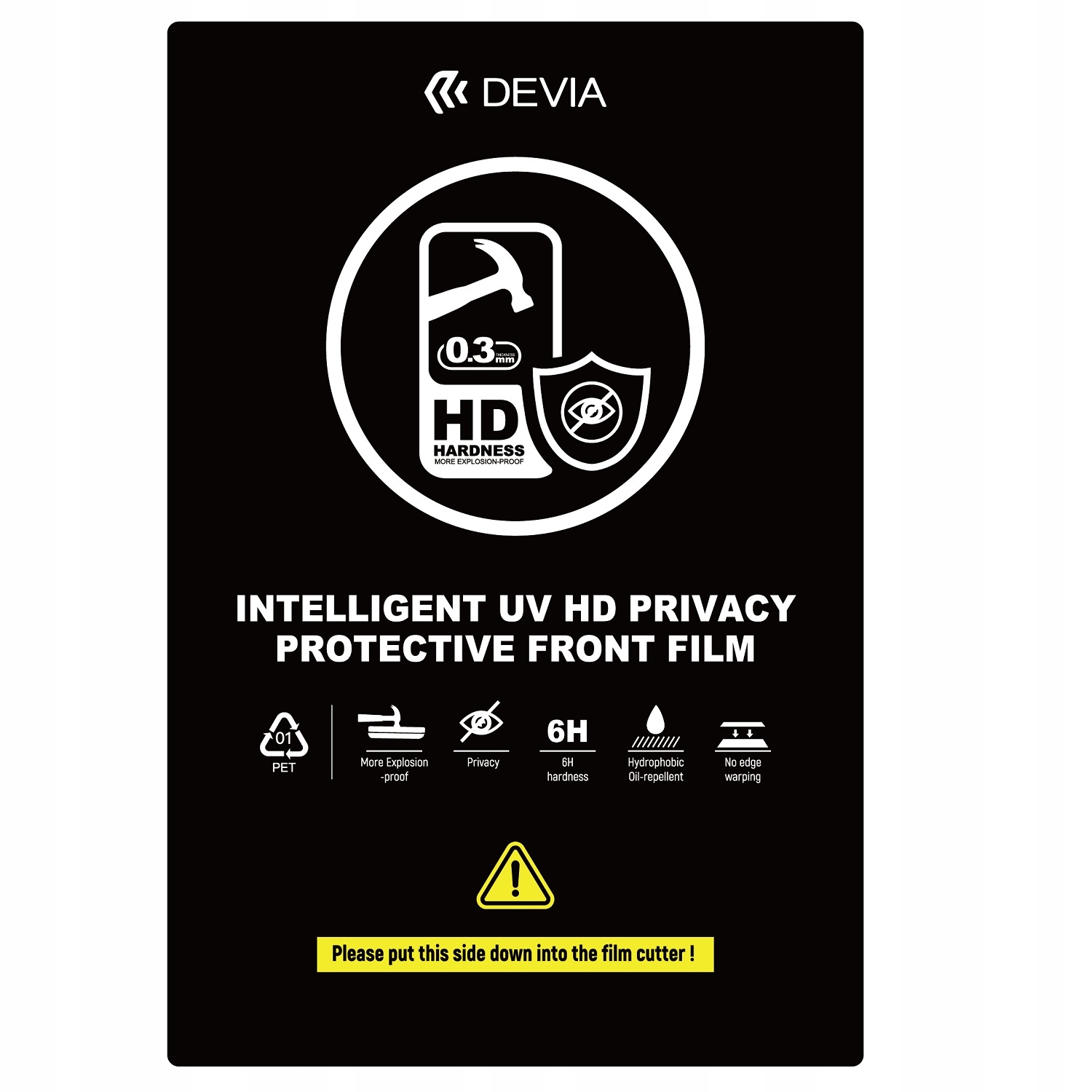 Devia Fólie Smartphone Uv Hd 0 3MM Privatizační Pro Řezací Stroj 10 Ks