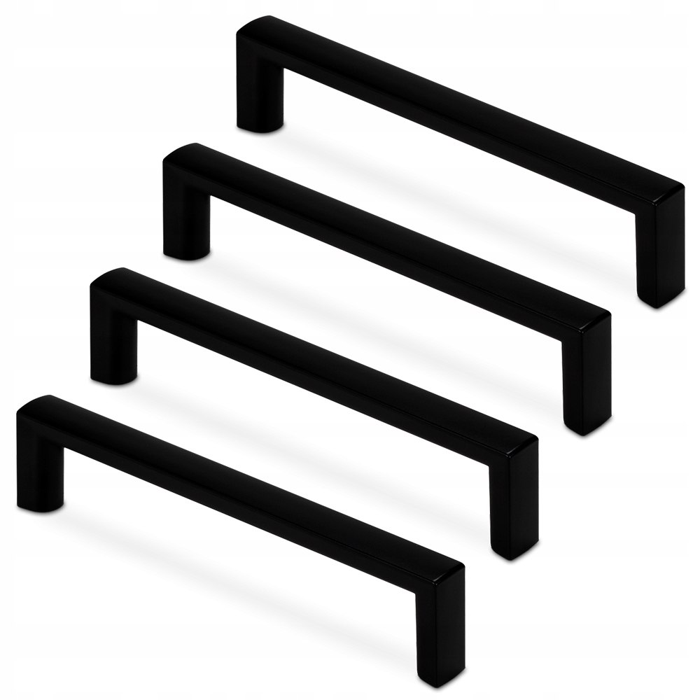 

4x Uchwyt Meblowy Czarny Uchwyt Do Szafki Szuflady