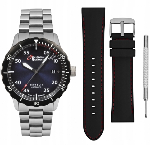Zestaw męski Zeppelin 7268M-3_SET granatowy sportowy dodatkowy pasek