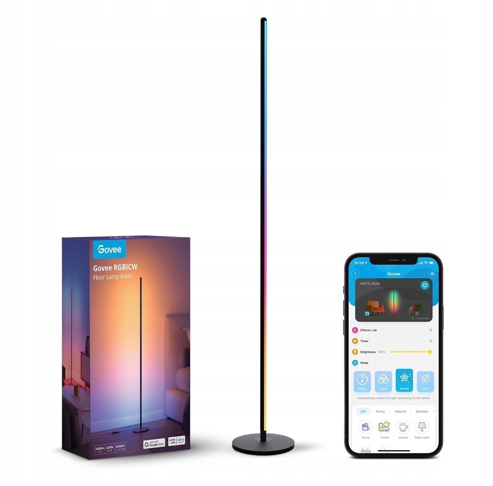 Podlahová Lampa Govee Rgbic Inteligentná Synchronizácia Wi-fi Aplikácia Pro