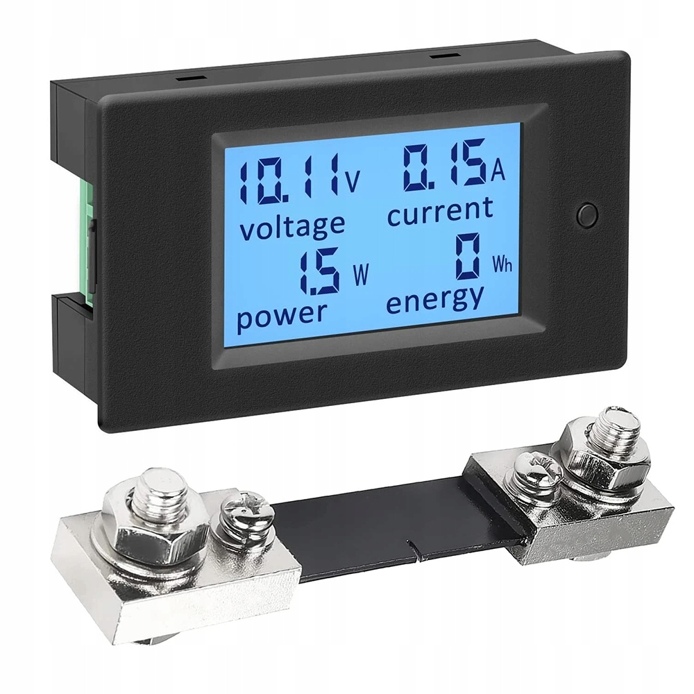 LICZNIK MOCY AMPEROMIERZ MIERNIK NAPIĘCIA I PRĄDU DC 100A PANEL LCD