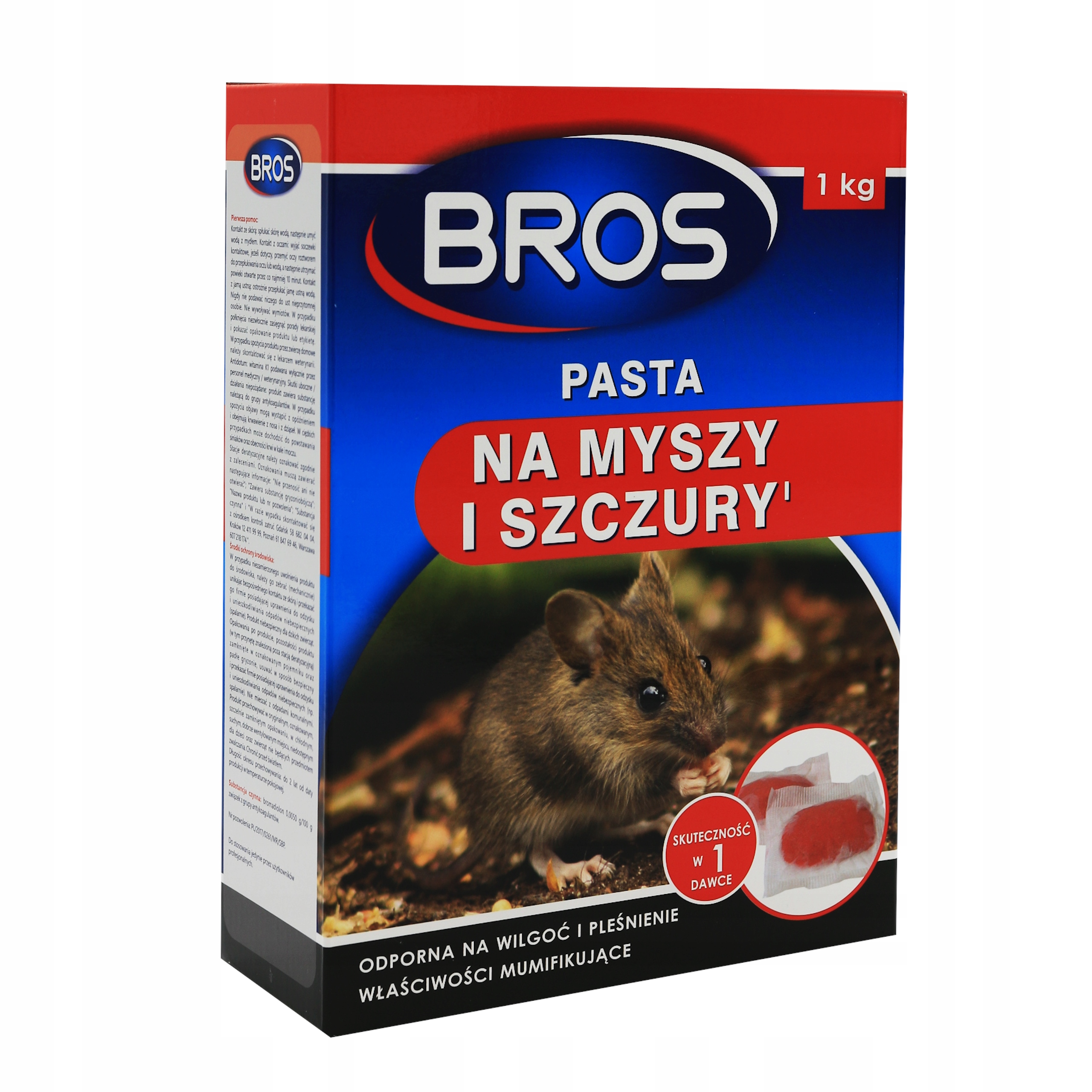 

Bros Silna Trutka Na Myszy I Szczury 1KG Gryzonie