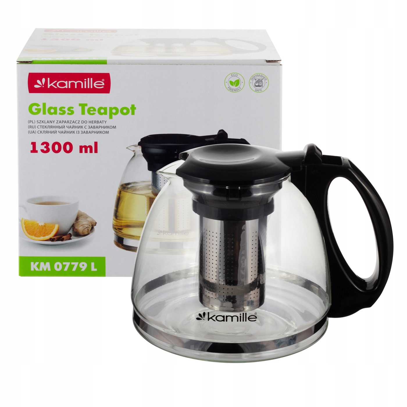 ZAPARZACZ HERBATY KAWY ZIÓŁ DZBANEK 1300 ML ZP19 Materiał szkło