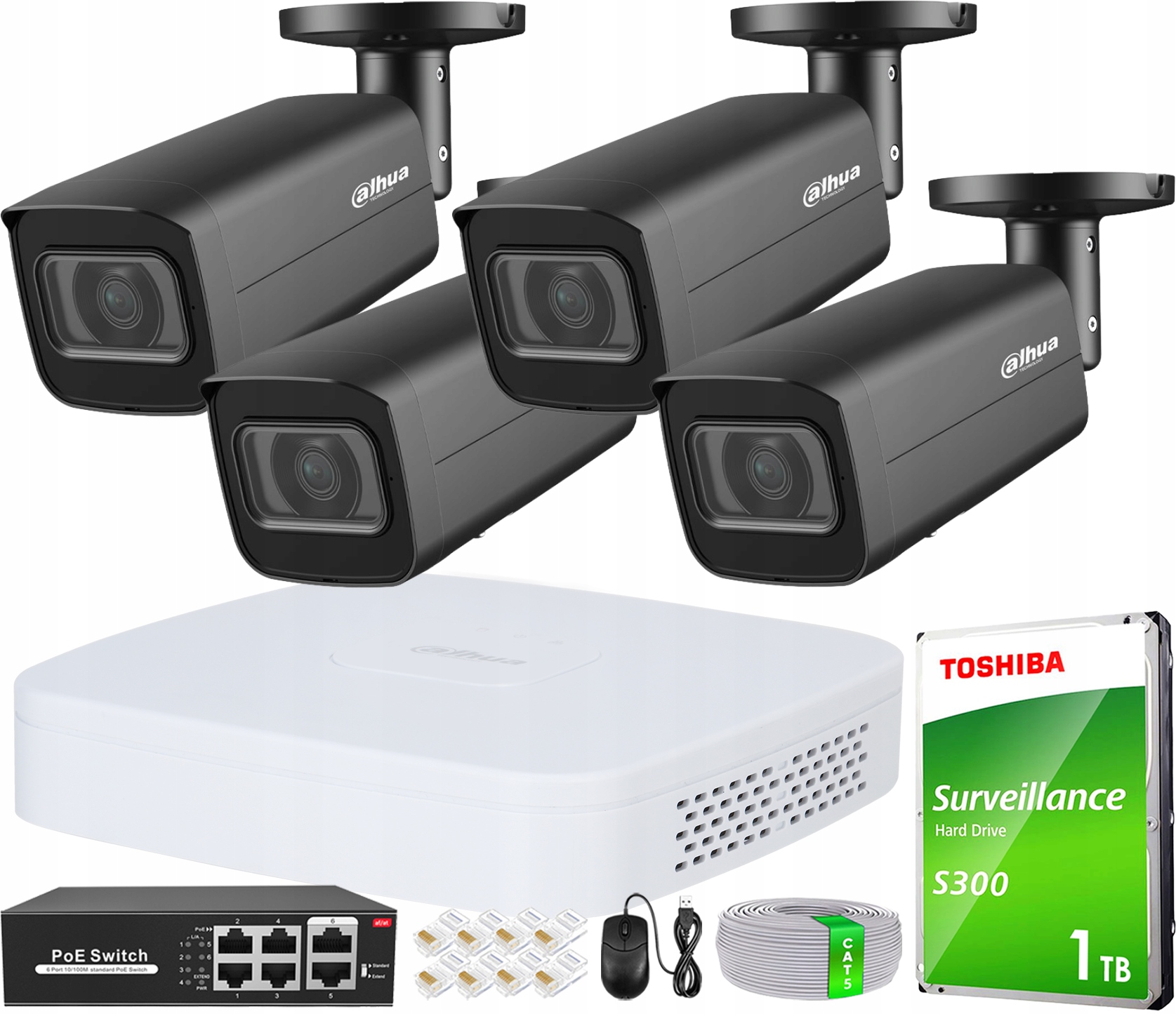Monitorovanie Ip Sada 4Mpx kamier Zoom x5 Ir 60m náhľad 24/7