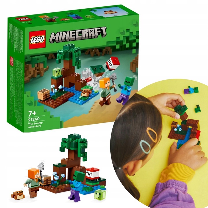 LEGO MINECRAFT PRZYGODA NA MOKRADŁACH ZOMBIE ALEX TNT 21240 Marka LEGO