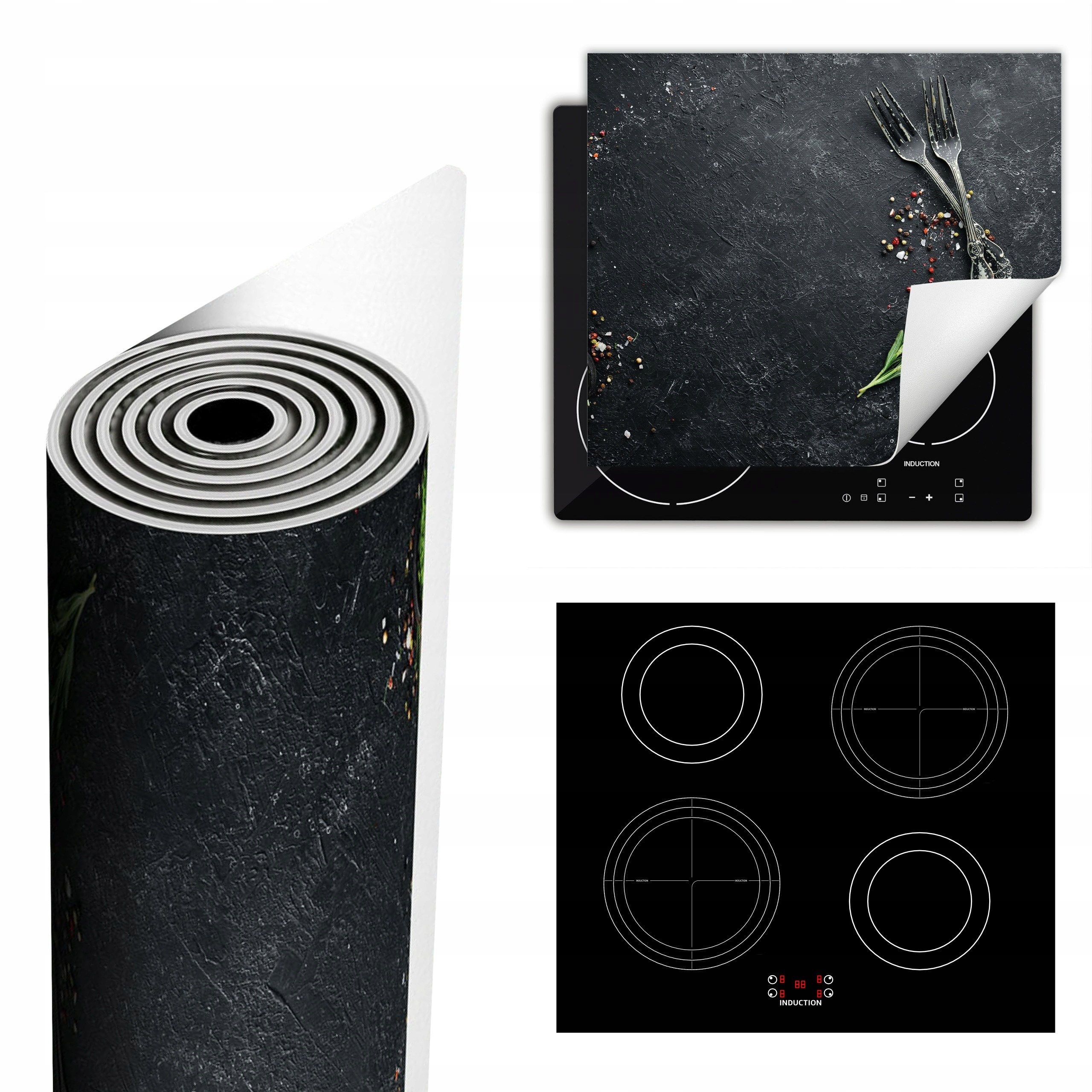 Ochranná Podložka Na Sporák Představuje Více Místa 60x52 břidlice koření