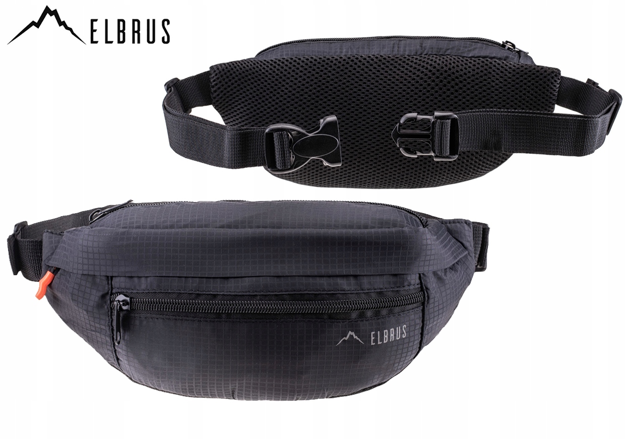 NERKA SASZETKA TORBA BIODROWA ELBRUS QUIVER SPORTOWA TURYSTYCZNA Kolor czarny