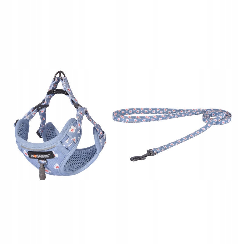 Levně 2 x Dogness Pohodlný vycházkový set Vodítko a postroj pro psa 1,5 m 35 kg