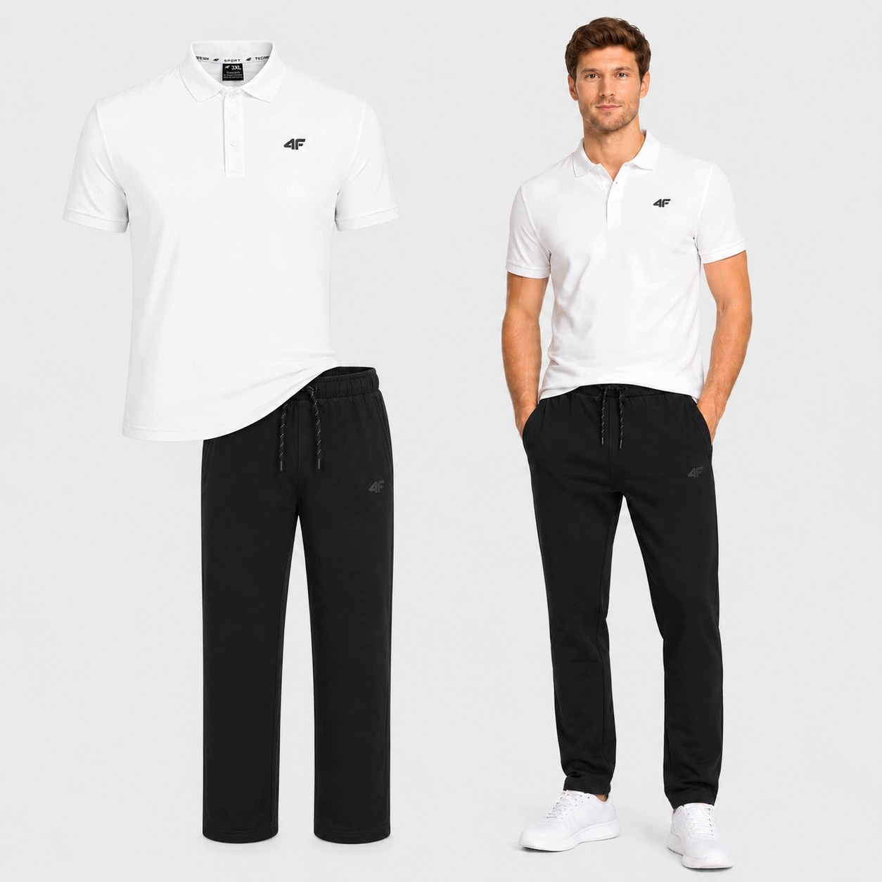 Pánský Komplet 4F Polo Tričko Kalhoty Casual Set Pro Každodenní Nošení S SS26