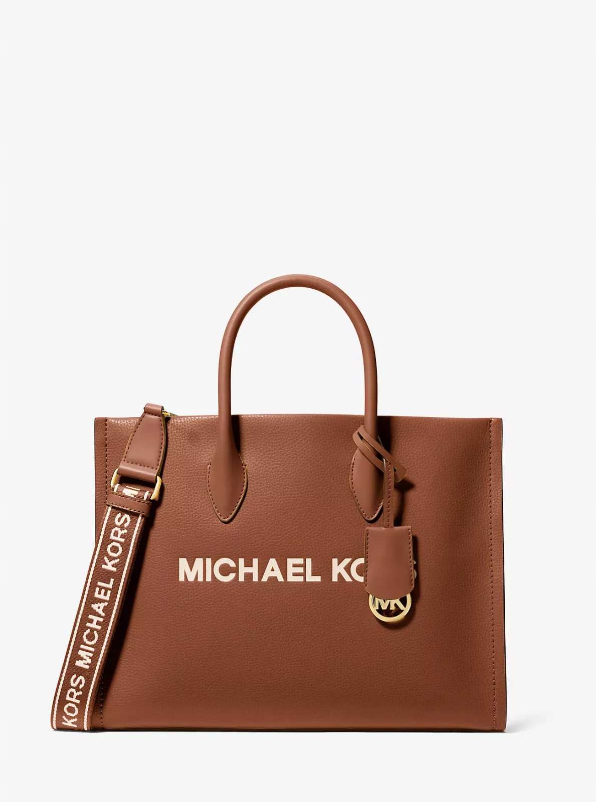 Michael Kors dámská velká kožená kabelka Mirella hnědá