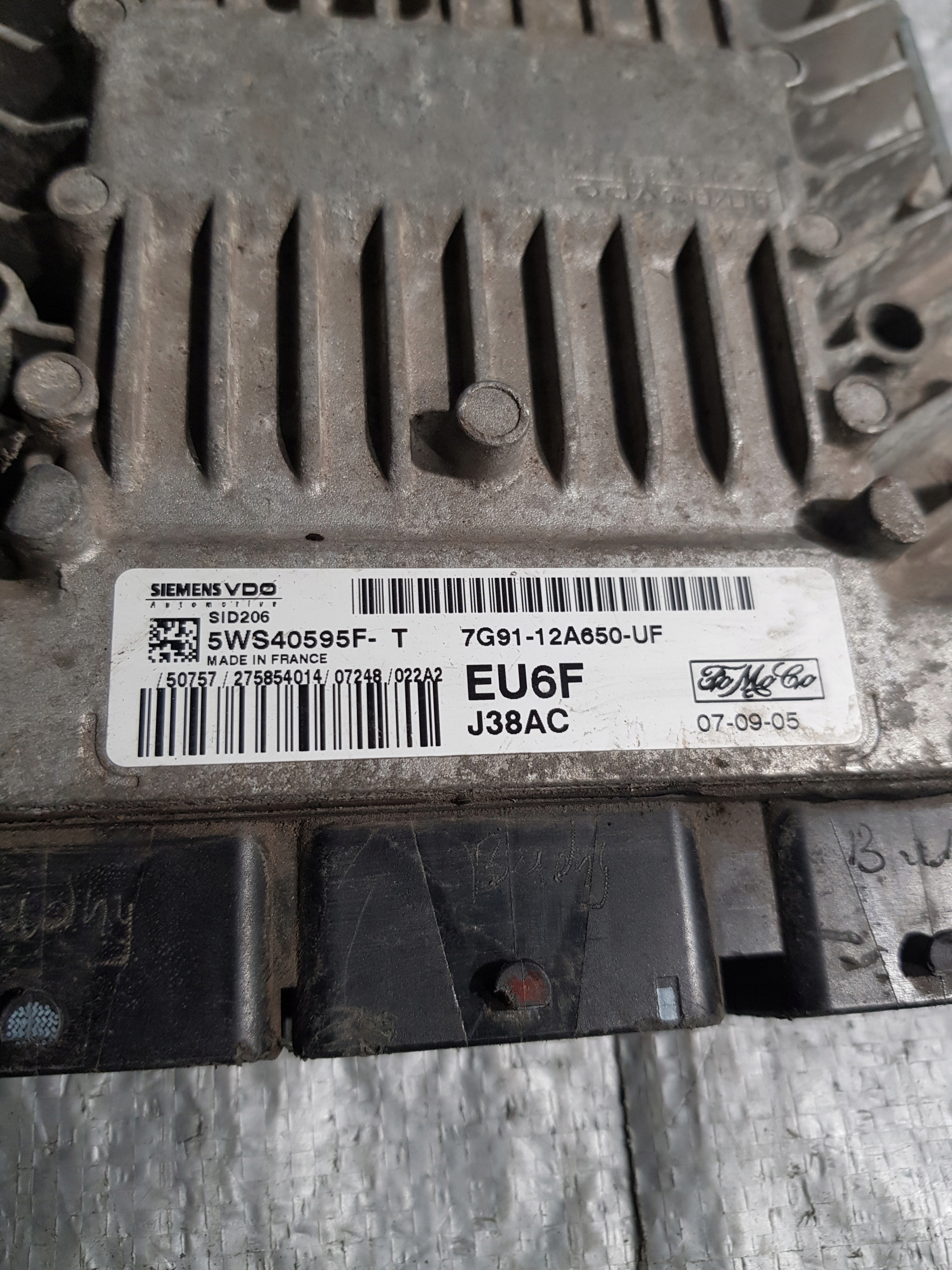 computer ECU Siemens FORD MONDEO MK4 7G9112A650UF 5WS40595FT