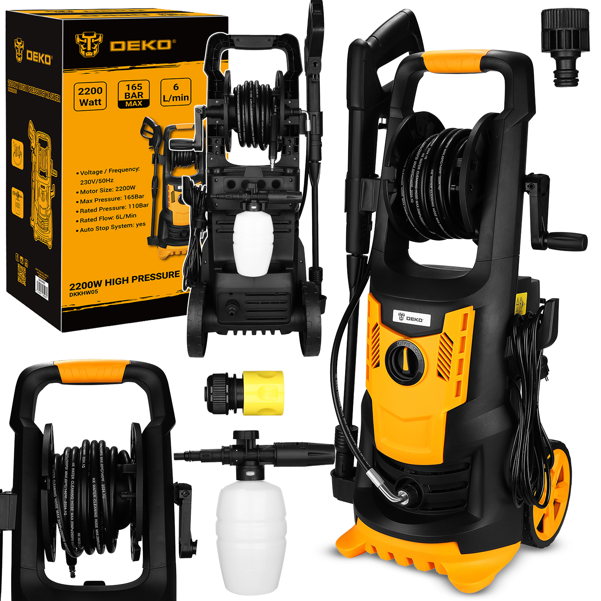 Myjka Ciśnieniowa Na Kołach Do Kostki Pompa Alu Turbo Nowy Model Mocna Deko