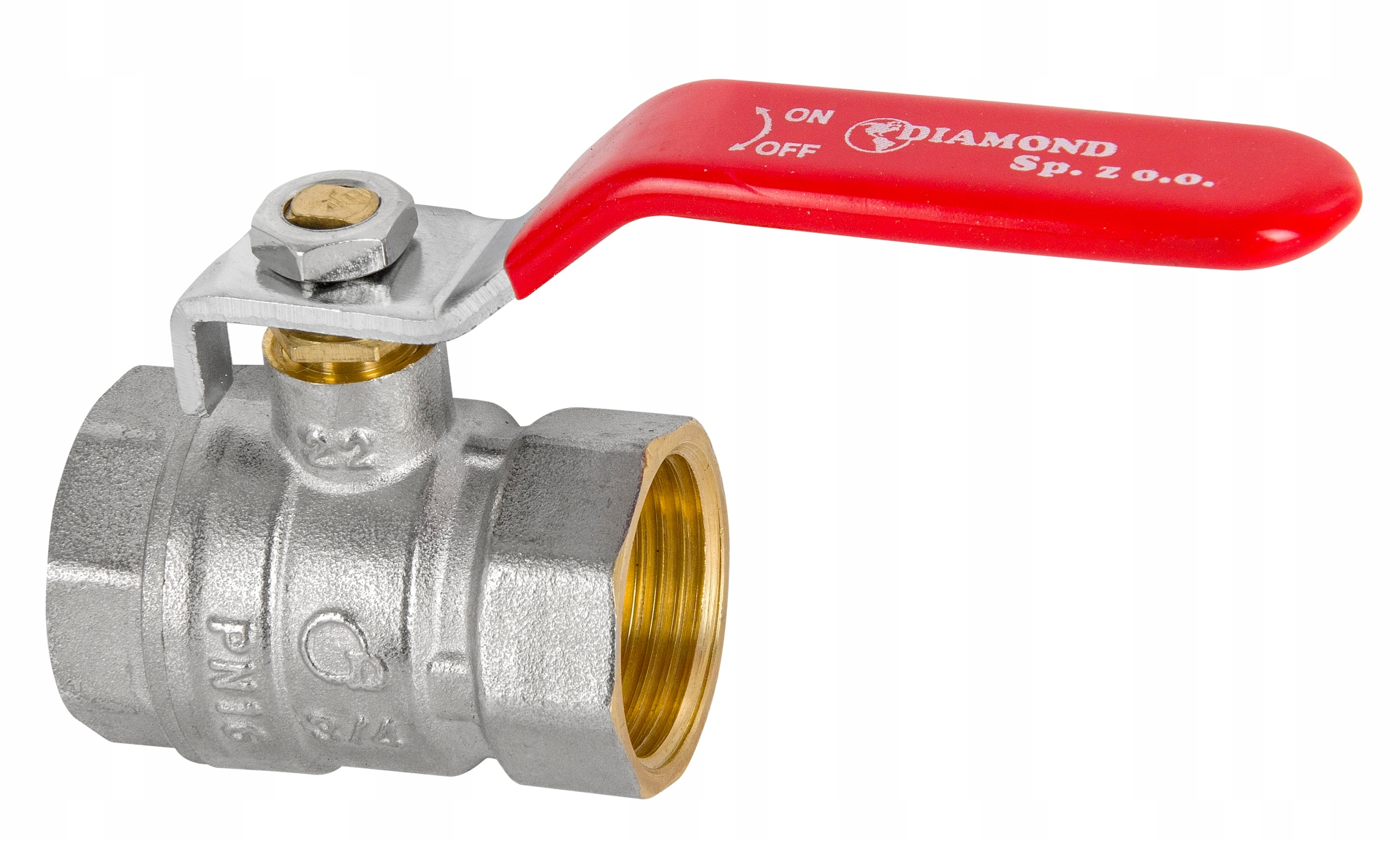 Zawór kulowy 4 cale Gw Gw z dławikiem Dn 100 mosiężny kurek 4 '' rączka