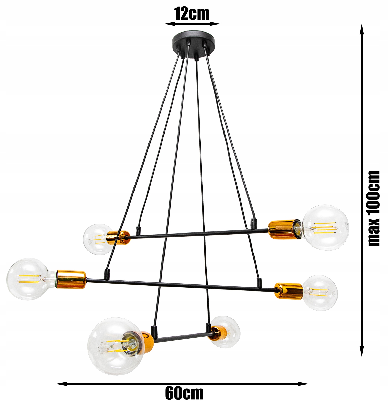 LAMPA SUFITOWA PLAFON ŻYRANDOL LOFT EDISON LED EAN (GTIN) 5905475375576