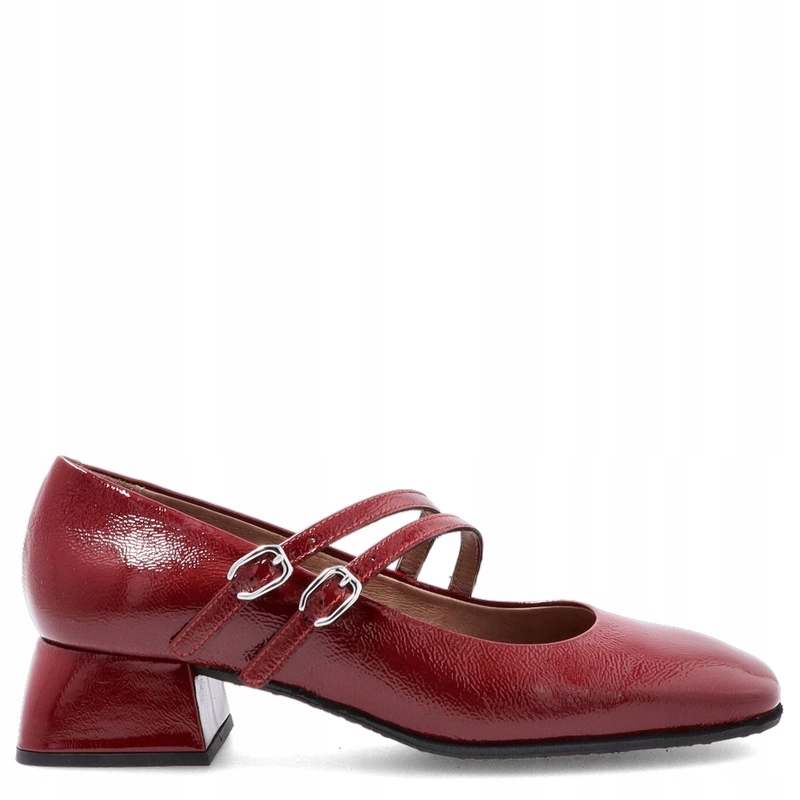 Kožené lodičky s pásky Wonders D-1901 Bordó 41