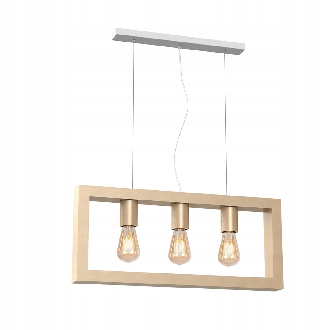 Trojitá dřevěná rámová lampa Mack, skandinávská