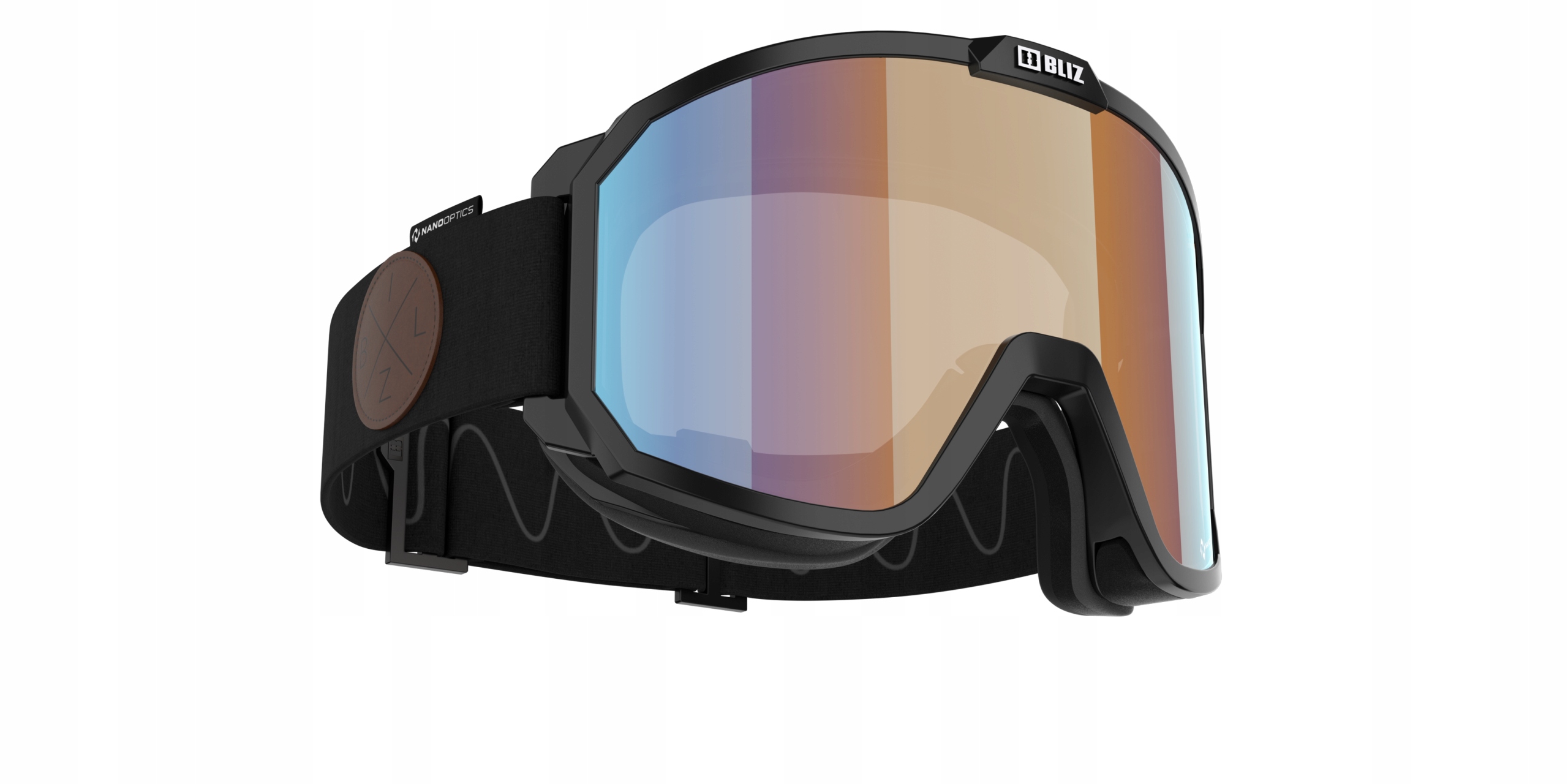 Bliz Rave matně černé Nano Optics Light, Coral Orange Witch Blue CAT.1