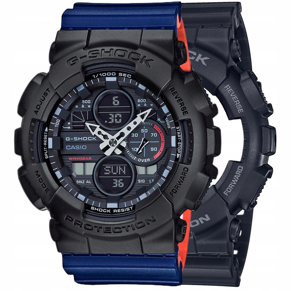 Sada G-shock GA-140-1A1ER Černá Modrá