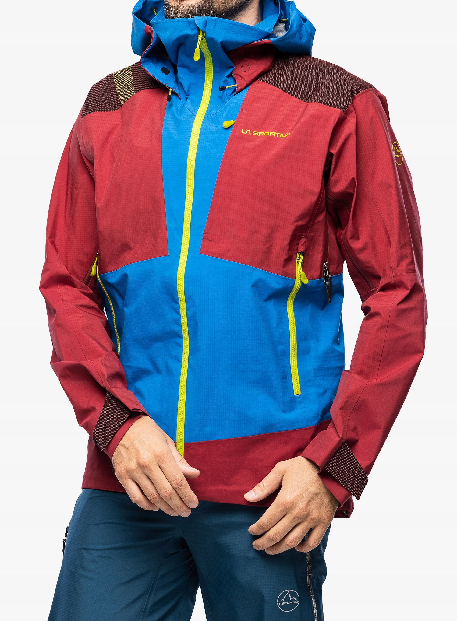 Kurtka z membraną La Sportiva Supercouloir Gtx Pro Jkt electric blue/sang