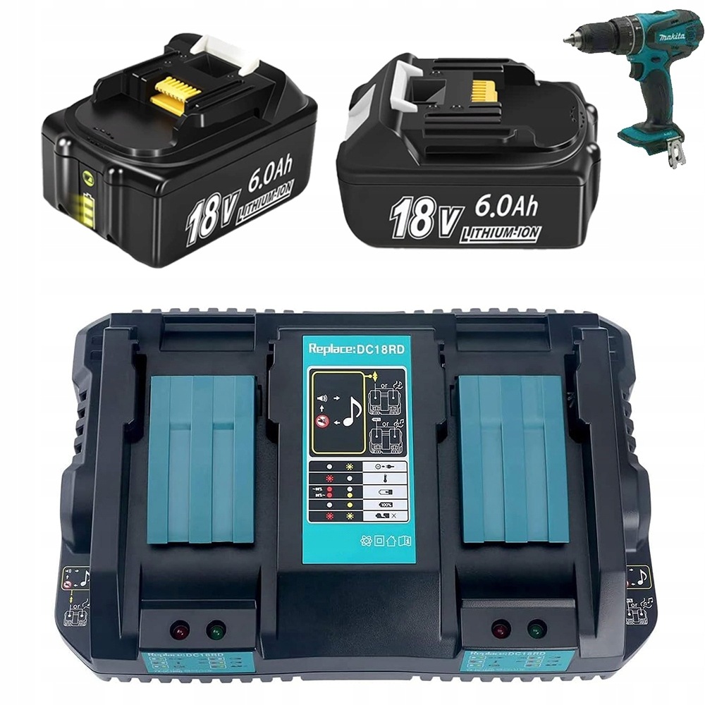 2X Baterie Li-ion 18V 6AH Pro Makita, Náhrada Za BL1815 BL1825 BL1835 BL1845