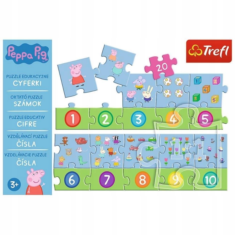 

Puzzle Edu 20 El Cyferki Świnka Peppa Trefl 15579