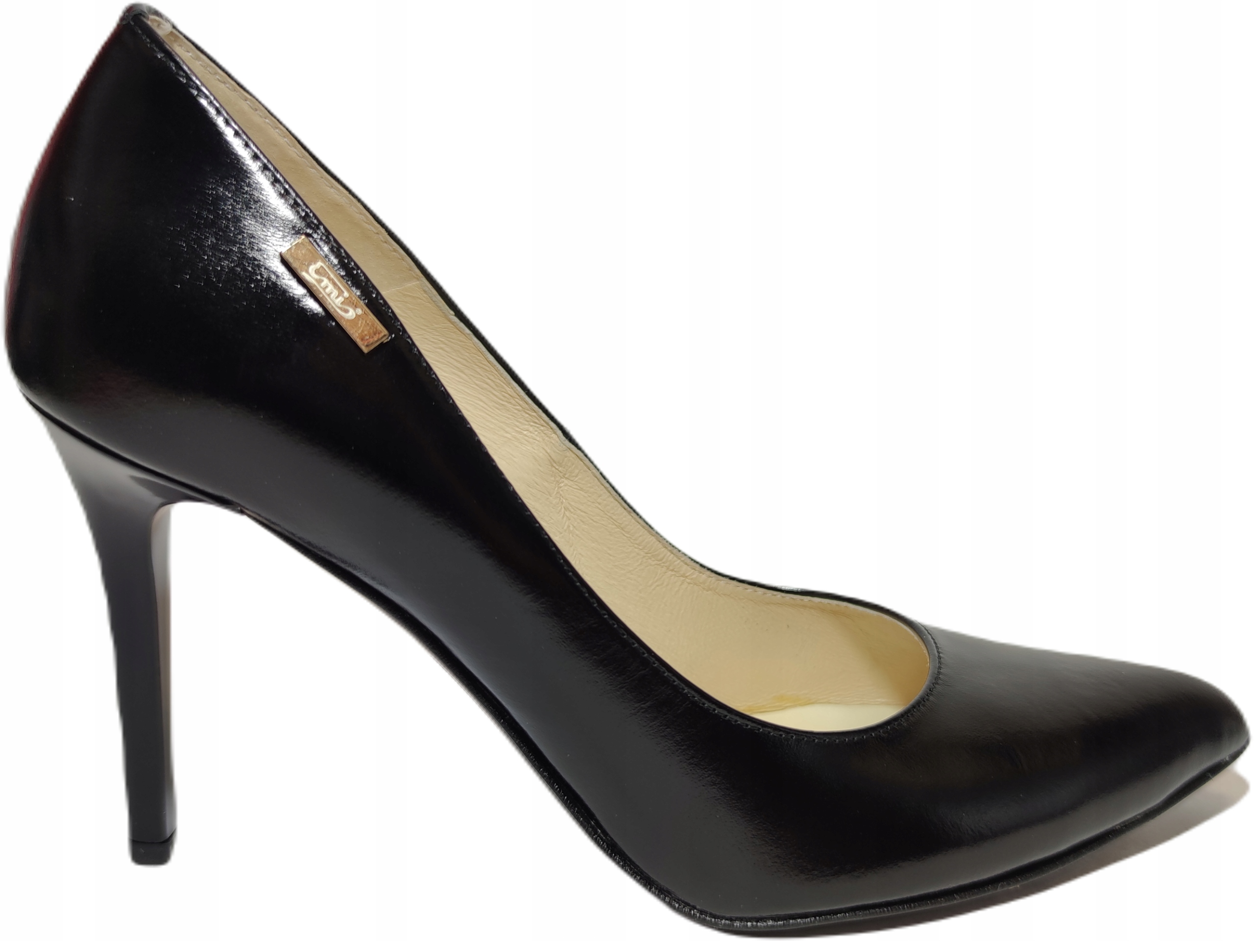 Klasické efektní lodičky Emis S6441 Černé 37