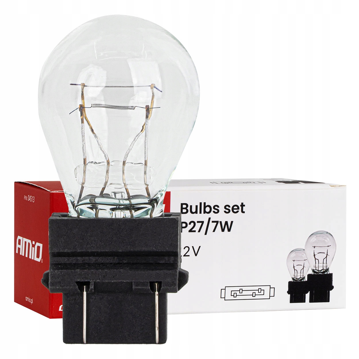 10x Żarówka P27/7W 12V 27/7W W2.5X16q zestaw Amio