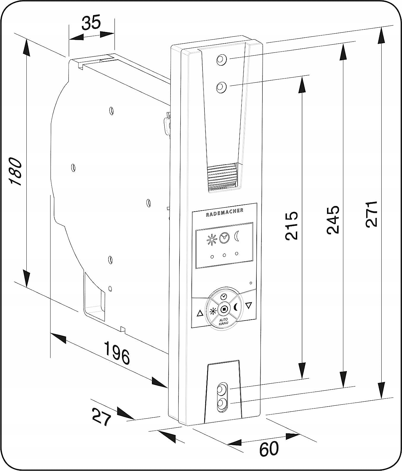 R8 RoloTron 1305-UW Zwijacz taśmowy do rolet Rodzaj mechanizm