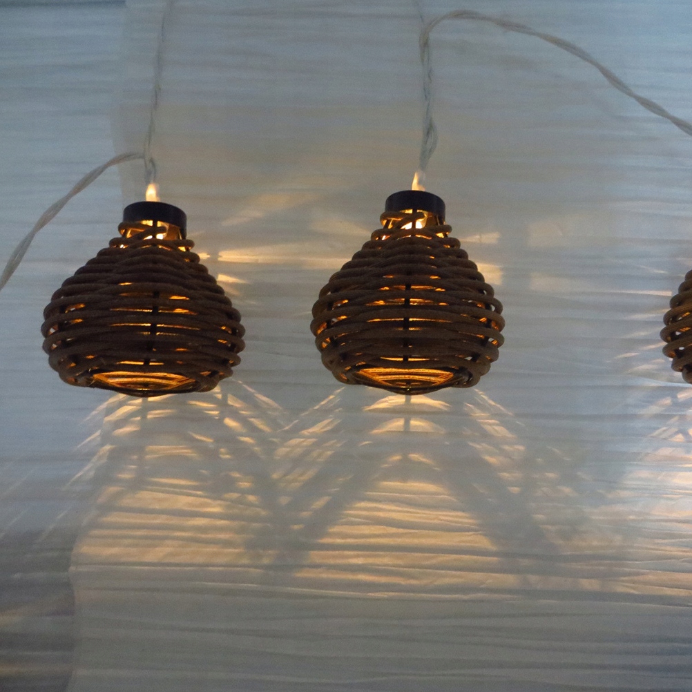 LAMPY ŁAŃCUCHOWE Z RATANU KULOWEGO DEKORACJA WEWNĘTRZNA/ZEWNĘTRZNA (2 2M 10 LED) EAN (GTIN) 4894931016492