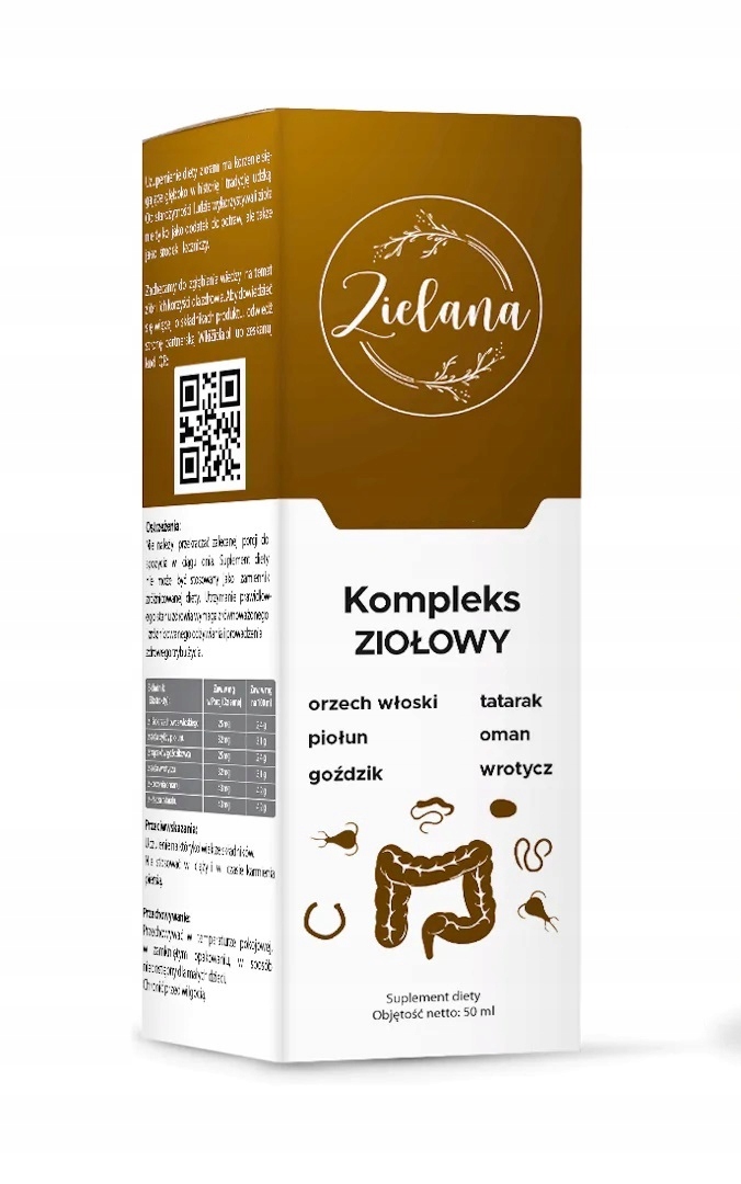 KOMPLEX ZIOŁOWY 50ml ZIELANA kompleks odrobaczanie pasożyty odrobaczenie x3