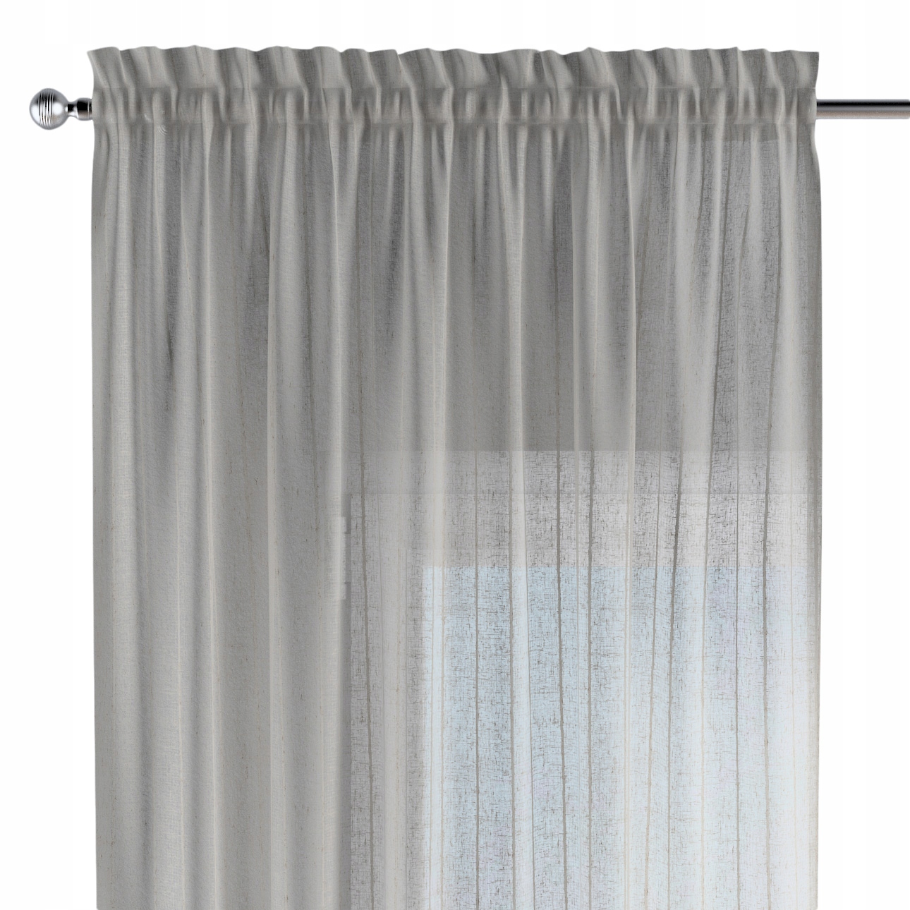 Záves na kanáli s ofinou 1 ks 140x260 cm béžový