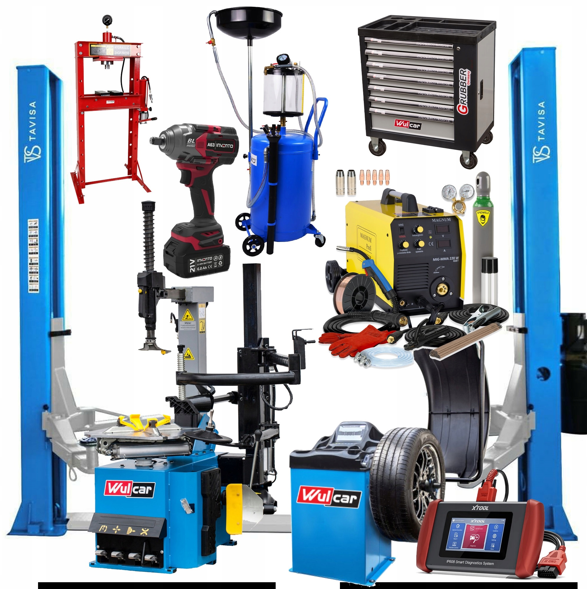 Zestaw maszyn do warsztatu wulkanizacja Dotacja UP