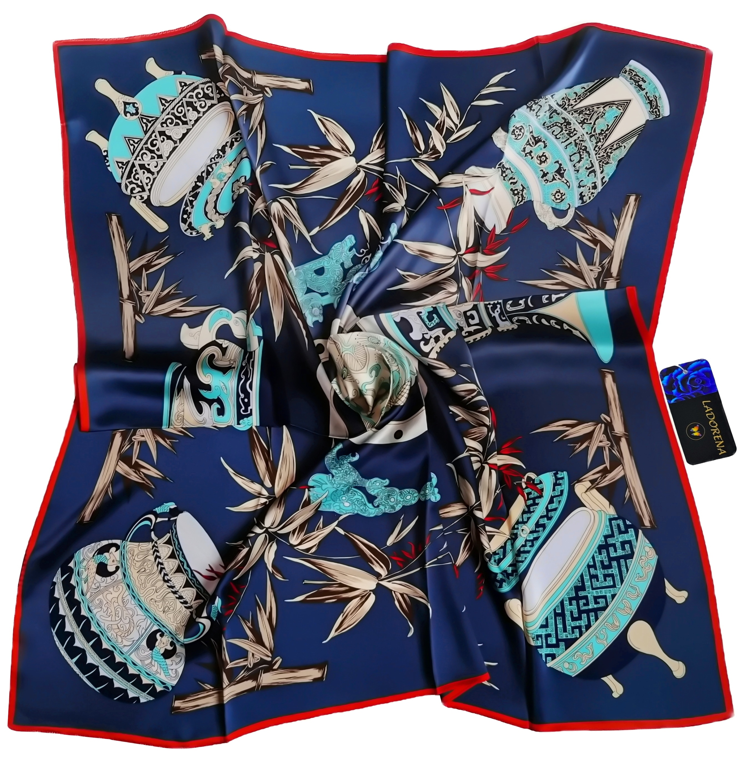 Šátek 100% Přírodní Hedvábí Morušový Značka Prémiová Kvalita Hq