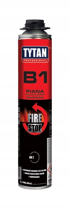 Montážní Pěna Pistolová Titanová B1 Ohnivzdorná A Ohnivzdorná 750 ML