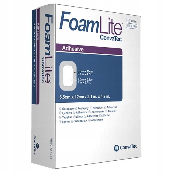 

Foam Lite Convatec 5,5cmx12cm 1 opatrunek piankowy