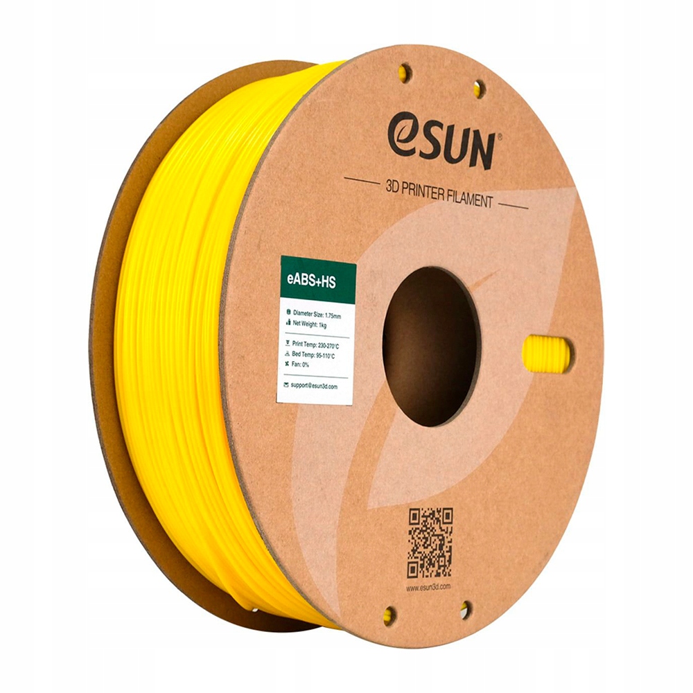 eSun ABS+HS Filament żółty 1.75mm 1kg papierowa szpula