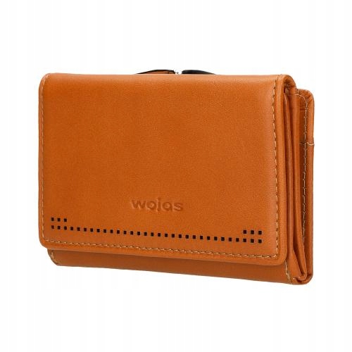 Dámská kožená peněženka elegantní s přezkou Pravá Kůže hnědá Wojas