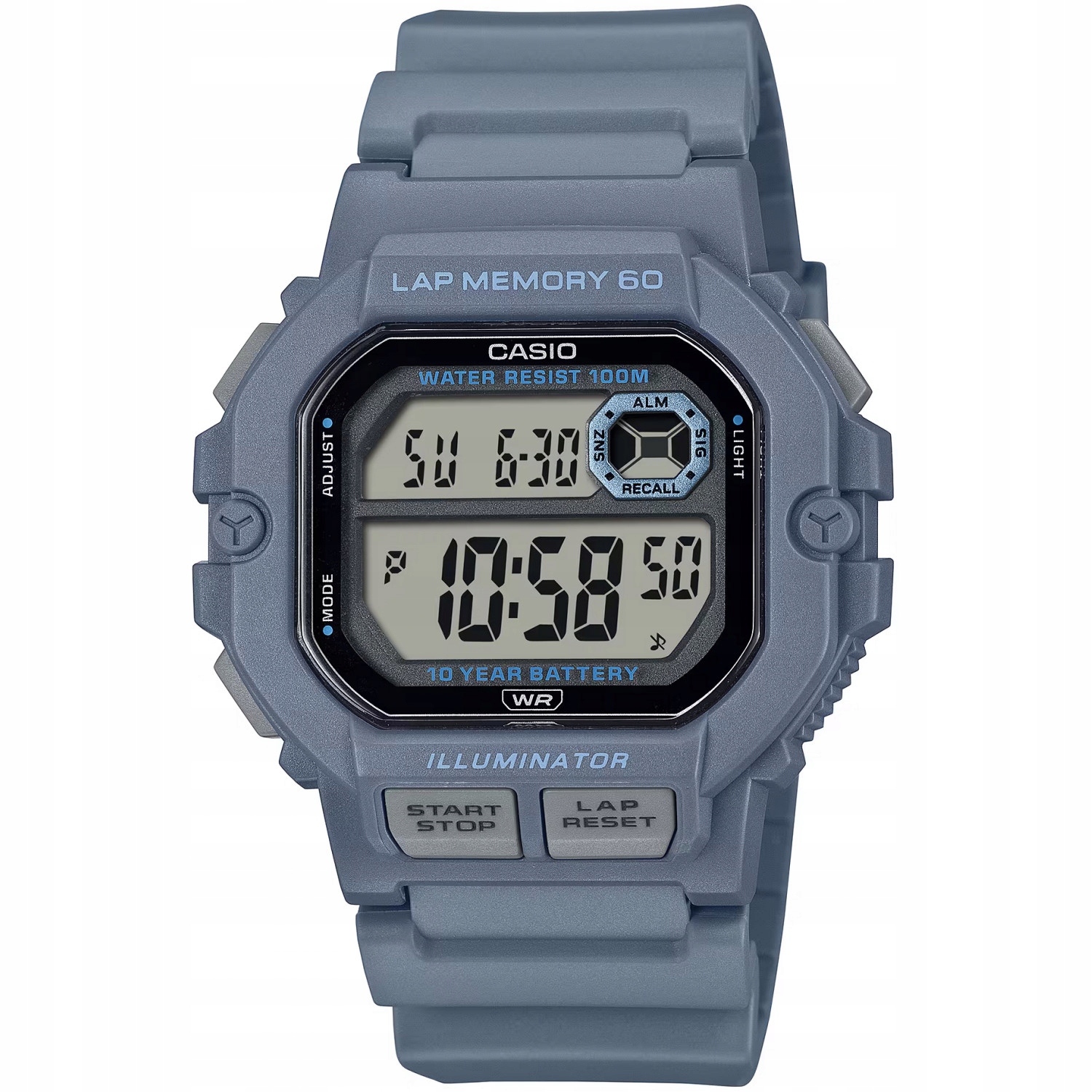 Pánské Hodinky Casio WS-1400H-2AVEF šedý řemínek