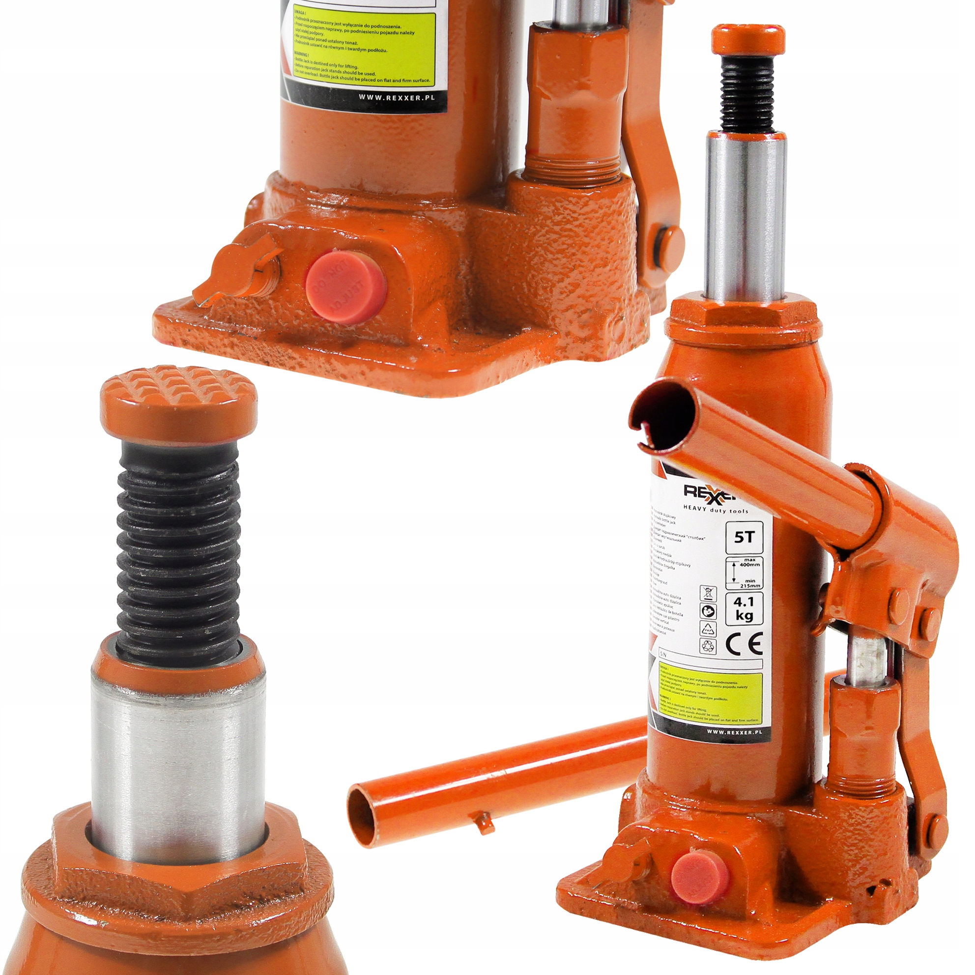 Podnośnik Hydrauliczny Słupkowy Lewarek 5T Mocny